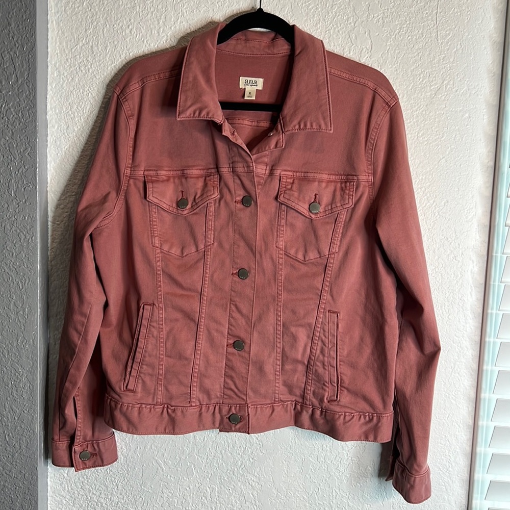 Pink denim jacket
